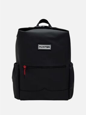 HunterBlack Backpack with Red Zip Accent